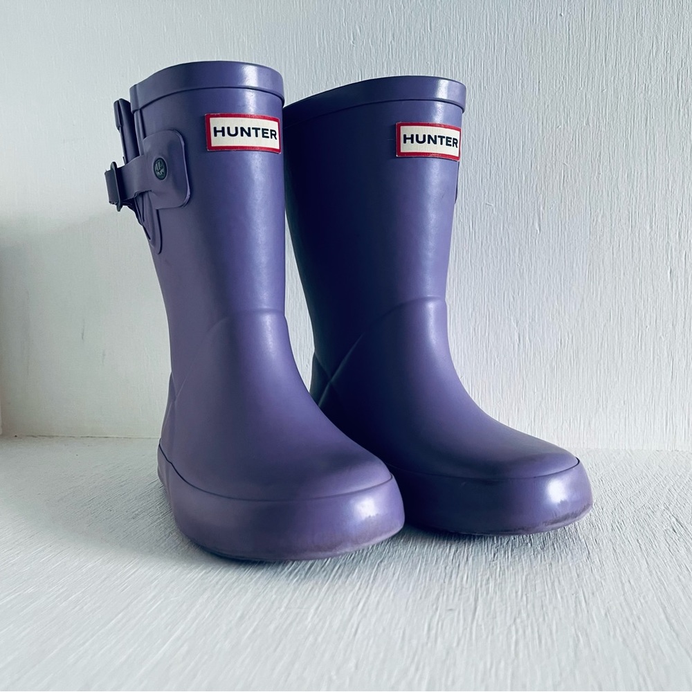 Hunter Purple Kids Rain Boots